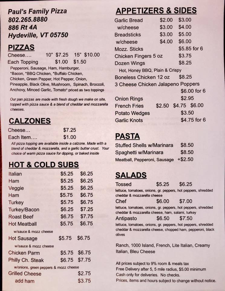 Paul's Pizza Ham