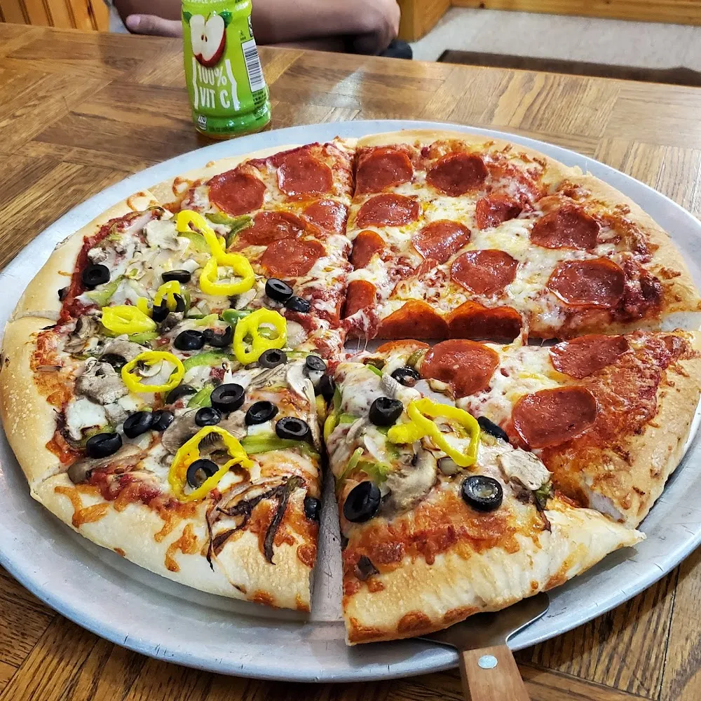 Pepperoni and Veggie Pizza